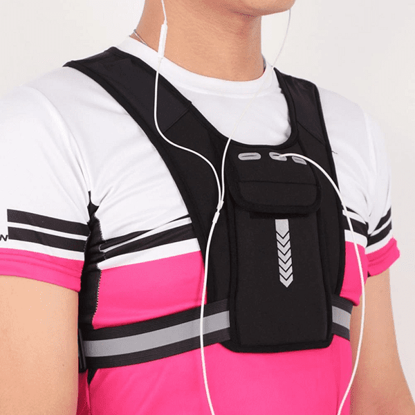 Reflective Lightweight Running Vest Chest Bag