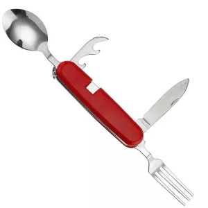 folding camping utensils, camping utensil, camping utensils tool, multifunctional spoon, 4 in 1 tool